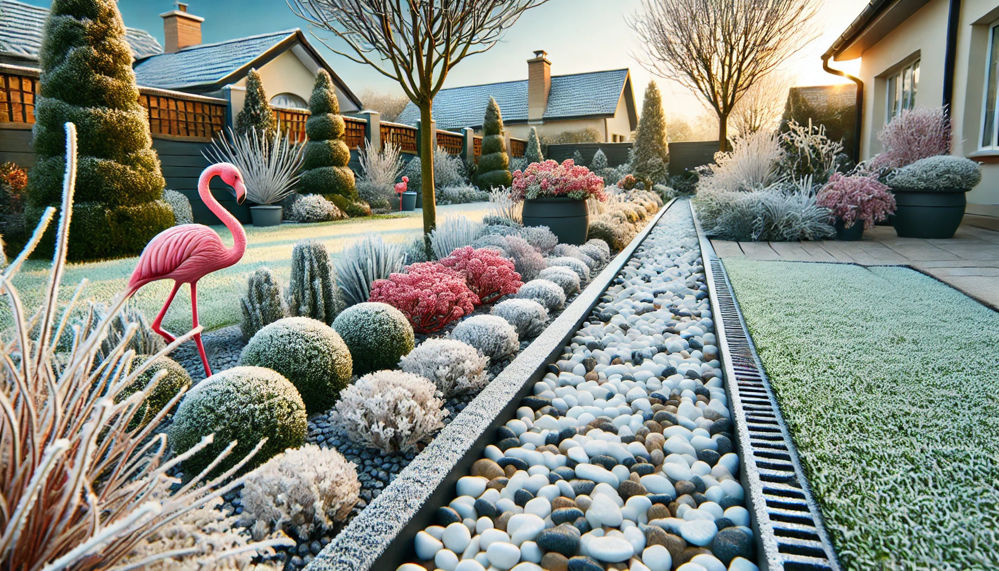 Pathway with decorative aggregates